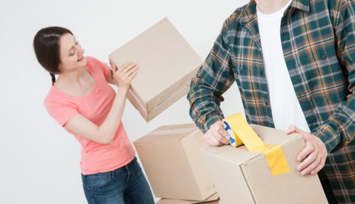 Packing boxes for a flat move in Enfield