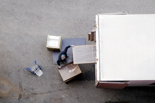 People using furniture storage in Enfield during a home move
