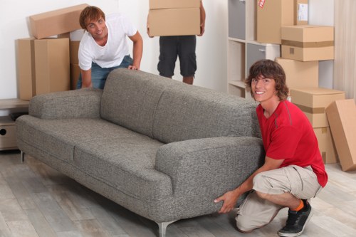 Packed boxes ready for small removals in Enfield