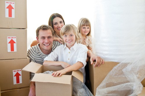 Unloading office boxes and furniture at a new Enfield business premises